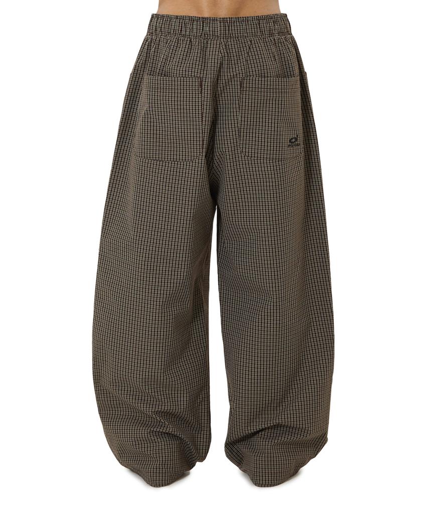 OHY O Logo Check Track Pants - Brown