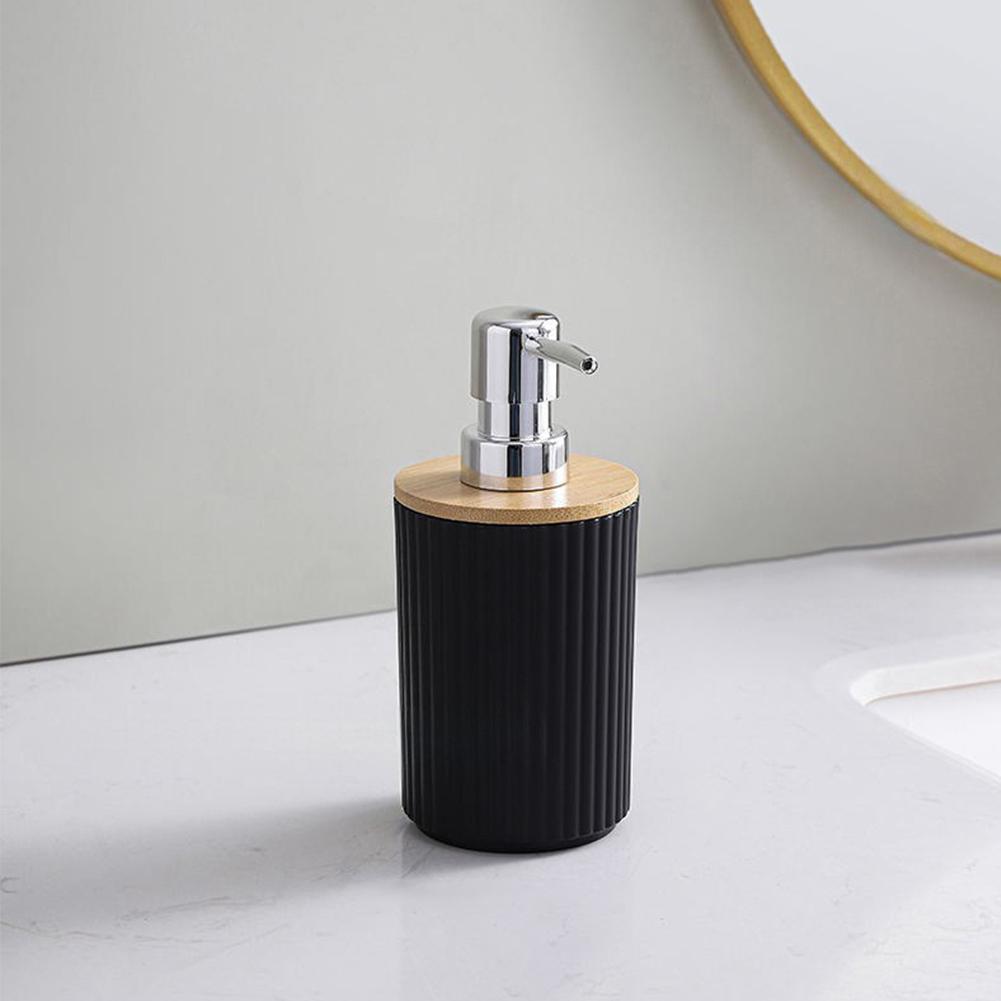 6 Piece Modern Bathroom Essentials Set Bathroom Accessory Set with Toilet Brush Trash Can & Soap Dispenser