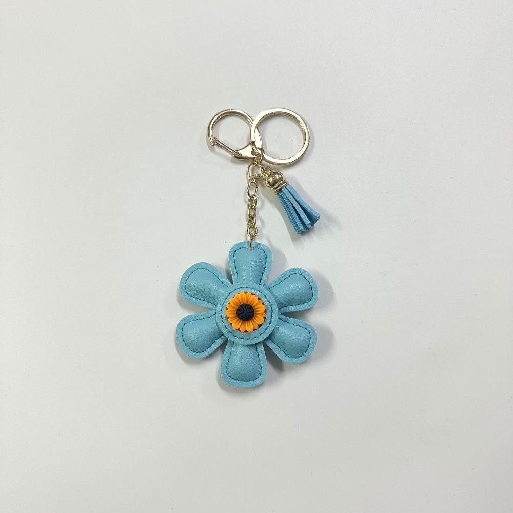 

Sunflower Bag Charm Creative Couples Keyring 2024 Bag Pendant Gift Blue