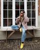 Giacca Cappotto da Donna Stampata in Cotone Autunno/Inverno 2025, Monocolore, Taglia Unica