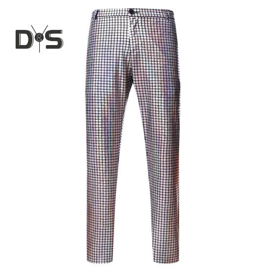 

Чоловічі штани Rainbow Sequin Disco Стильні Зручні Широке застосування Нічний клуб DJ Stage Чоловічі штани Штани 3XL сірий