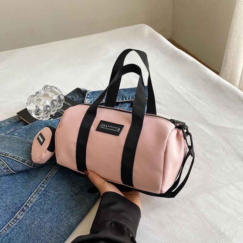 

Women s bag handbag nylon cloth pillow bag new shoulder bag simple messenger bag розовый