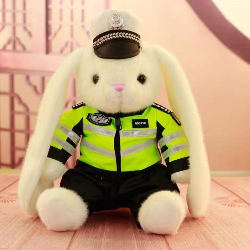 Police Traffic Police Rabbit Doll Uniform Rabbit Doll Plush Toy Unit Publicity Activities Gifts Ground Marketing Gifts