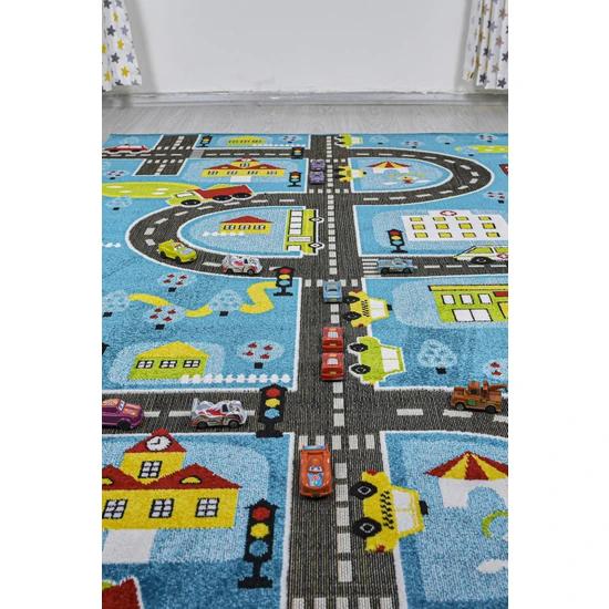 

3D синий автомобильный тканый детский игровой коврик, ковер, украшение для детской комнаты, ковер для детской комнаты, коврики с героями мультфильмов 80x150 см