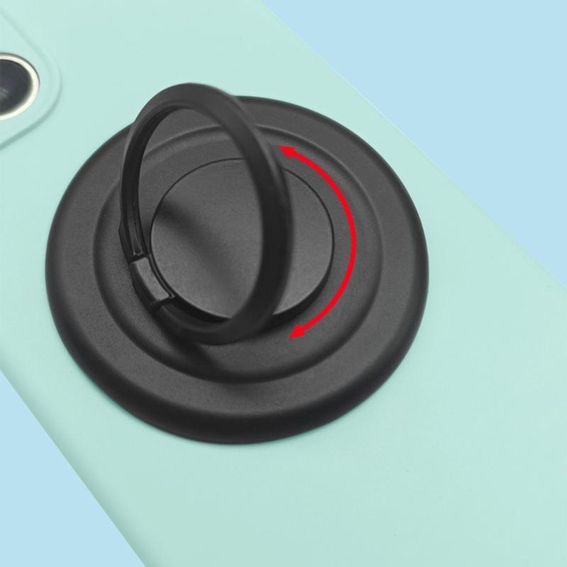 Adjustable Phone Finger Stand Magnetic Attachment Wireless Charging Foldable 360 Rotating With Adjustable Viewing Angle