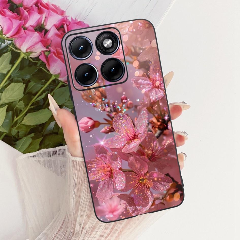 For Funda Motorola Edge 70 Fusion 2026 Phone Case New Fashion Flower Bow Soft Black Silicone Cover For Moto Edge 70Fusion+ Cases