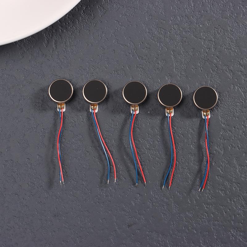 5Pcs 1034 Micro Dc Vibration Motor Flat Vibrating Moteur Button Motors For Mobile Phone Watch Tablet Massager Vibration Motor