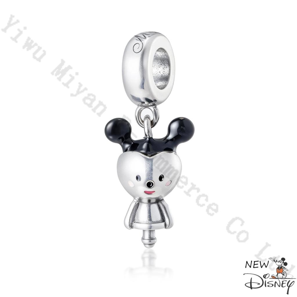 Silver 925 Disney Cartoon Charm Fit Original Bracelet Mickey Winnie Stitch Pooh Bead Pendant DIY Jewelry Making Accessories Gift