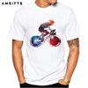 Men T-shirt Cyclist Print Graphic Summer T-shirt fashion comfortable soft Casual  Sport Loose Short Sleeve pure cotton T-shirt