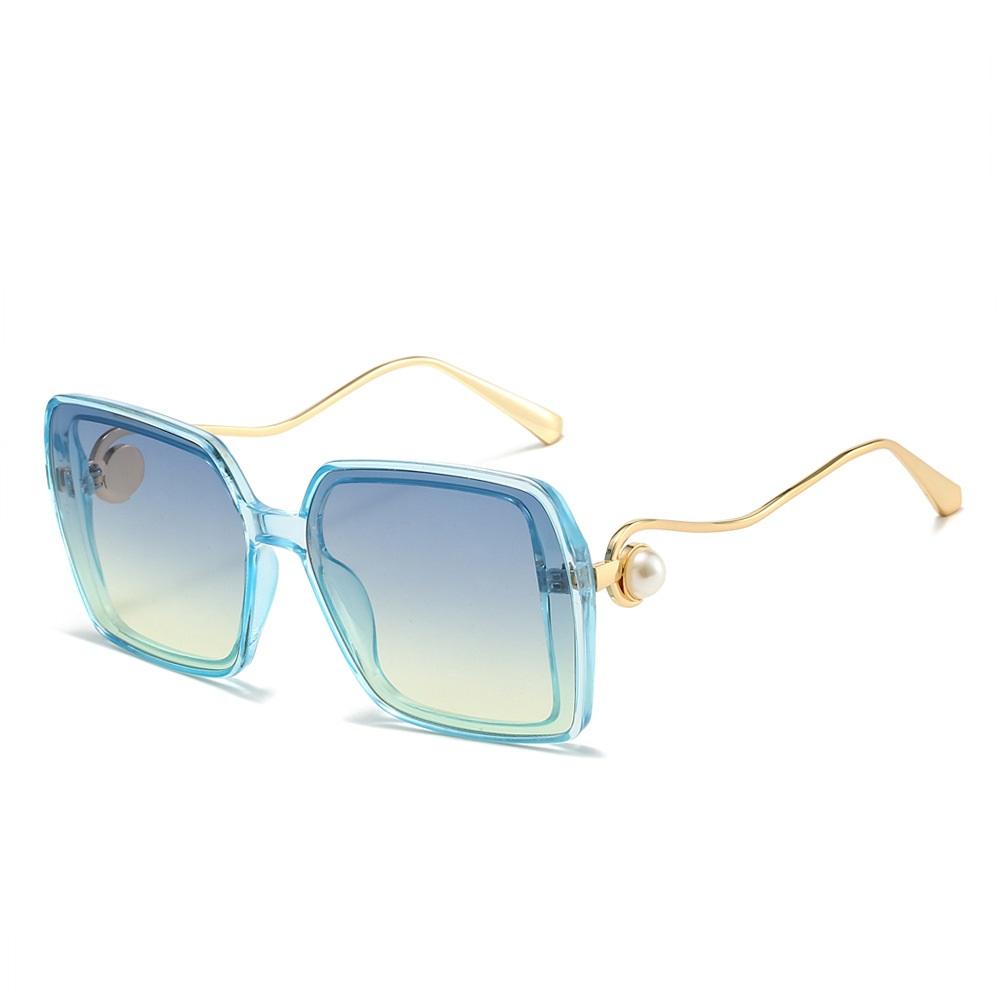 Fashion Oversized Sunglasses Women Sun Glasses Metal Female Vintage Square Eyewear Metal Black Ladies Brand Designer