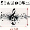 2D Abstract Music Art Tapestry, Treble Clef and Staff Design