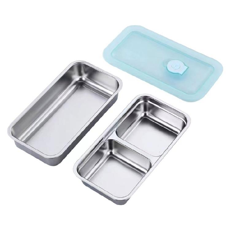 Sealed Nonrust Steel Bentos Box Shatters Proof Clear Covers Corrosions Resistance Perfect for Meal Prepping