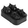 2Pcs 4-Grid Distinctive Skull Shape Ice Mold Silicone Ice Cubes Bandeja para uso em bar em casa
