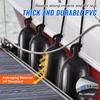 Bootsfender, 14 x 51 cm Bootsfender zum Anlegen, Aufblasbarer gerippter Fender mit Mittellöchern, Marine-Bootsliegeplatz-Fenderpuffer mit Luftpumpe, 4 Nadeln