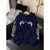 Autumn and Winter Men's European Retro Style Fashion Designer Street Wear Hooded Sweatshirt, Suitable for Daily Street Wear Casual Wear