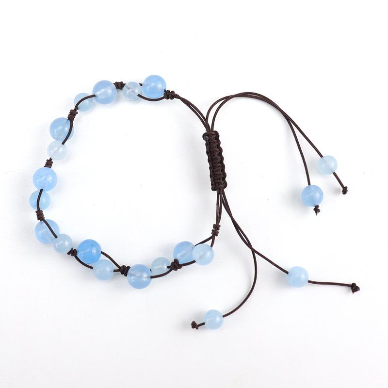 Hand-Woven Natural Crystal Agate Bead Bracelet Bracelet, Adjustable B31