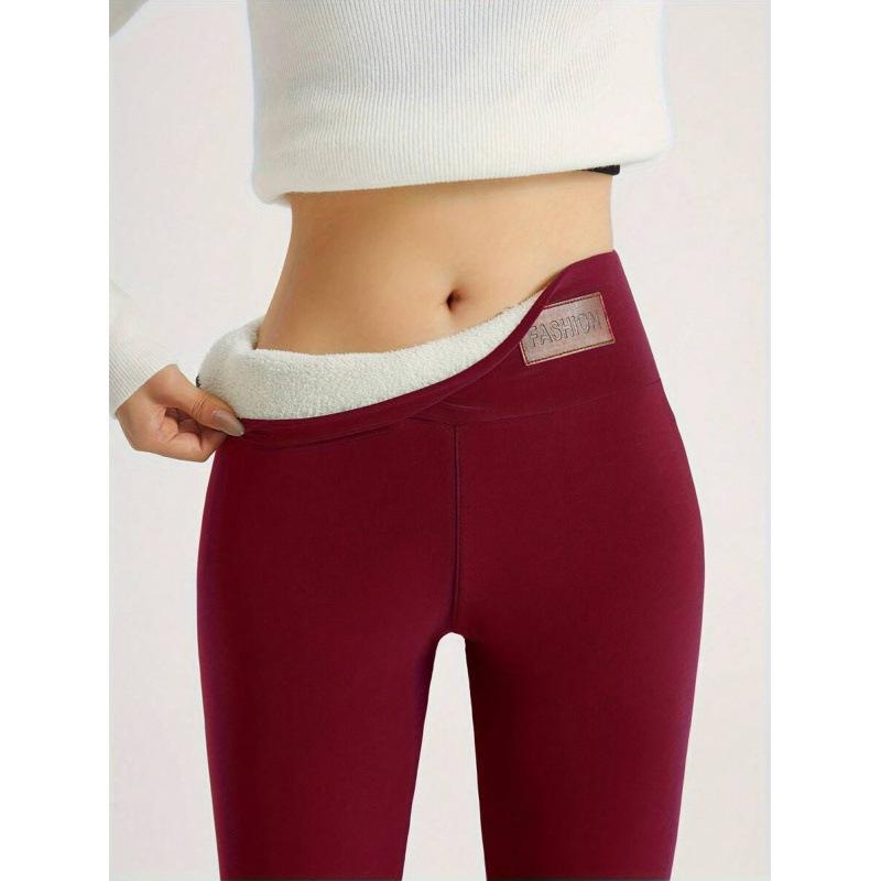 

F 95751 Lamb Fleece Warm Base Layer Leggings Small