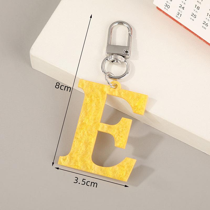 Simple Letters Keychain Backpack Pendant Keyring Bag Hanging Decoration Accessories Gift