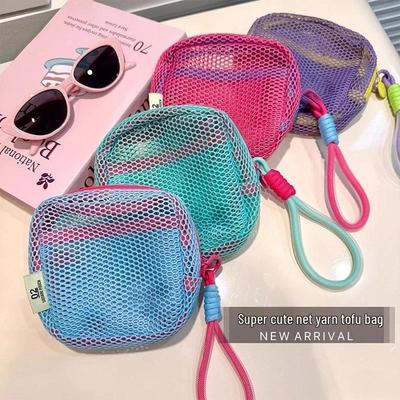 Borsa da Viaggio Mini Tofu a Rete Dopamina per Articoli da Toeletta e Trucco