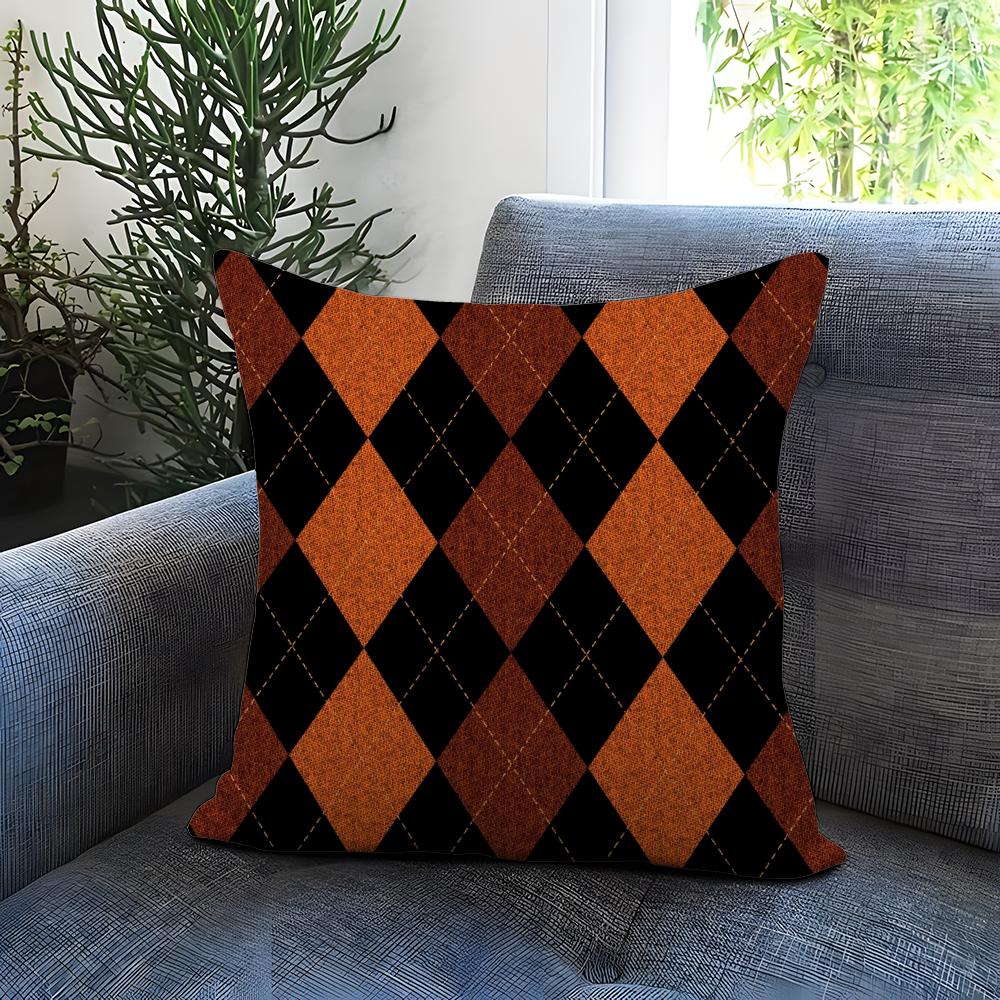 Argyle Cushion Cover Comfortable Reversible Pillow Cover Ideal for Car Sofa Bedroom Beyond