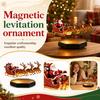 Traîneau de Noël Flottant avec Figurine Décorative de Table pour Cheminée Festive