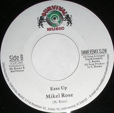 7inch Record MICHAEL ROSE - Ease Up SMMR010 Survival Music 2001 Jamaica Reggae, Ska & Dub Used