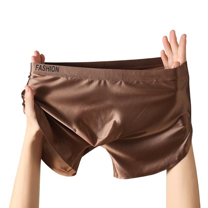 Male Spring and Summer Fashion New High-grade Sports Ice Silk Antibacterial Flat Angle Underwear