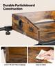 VEVOR Overbed Table 1060 x 360 mm Mobile Over Bed Desk with Swivel Wheels, for Bedroom Living Room Home Office, Adjustable Height & Length