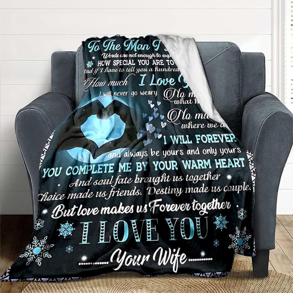 1PC Love Declaration, Romantic Gift Print Blanket, Soft Throw Blanket - Warm & Cozy for Couch, Bed, Office, and Travel Yy250912218