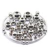 50 Piece 304 Stainless Steel Loose Spacer Beads Charms Silver Color Round Ball Beads For Jewelry Making Diy Necklace Findings