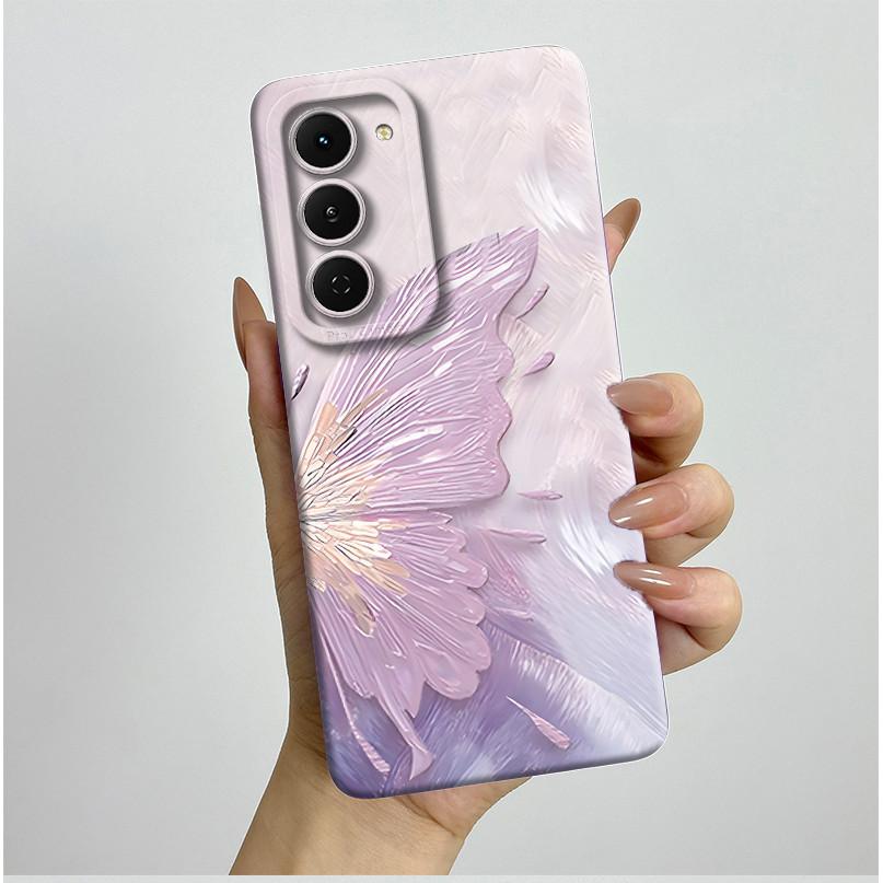 Casing For Tecno Spark 40 Pro 40Pro+ Plus 4G Aesthetic Flowers Phone Case Slim Liquid Silicone Anti Drop Protection Soft Cover