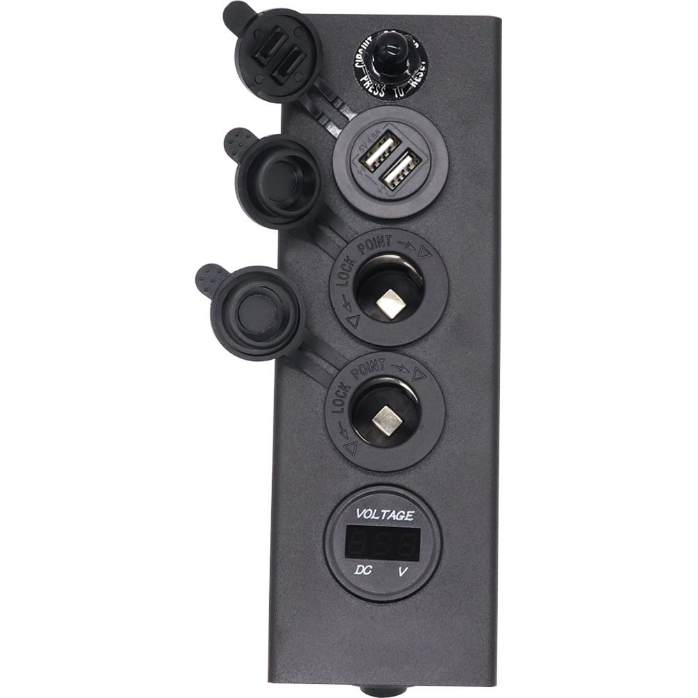 Car Power Supply Socket Box Voltmeter Charger Multi-function Power Box With Independent Switch Control Acesssories