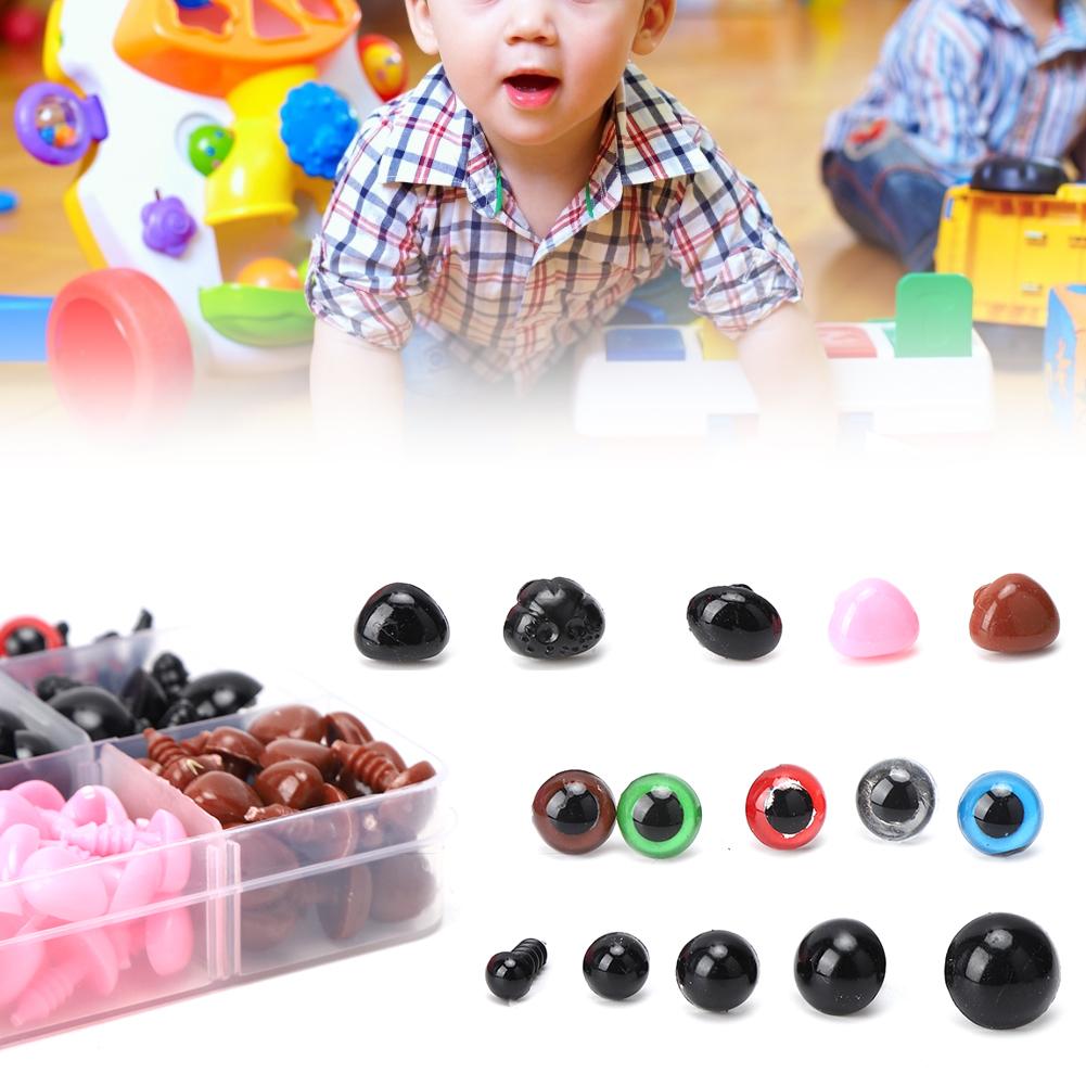 280Pcs Bear Toy Eyes Non Toxic Children DIY Hand Made Accessories with Storage Box(1 Box(including