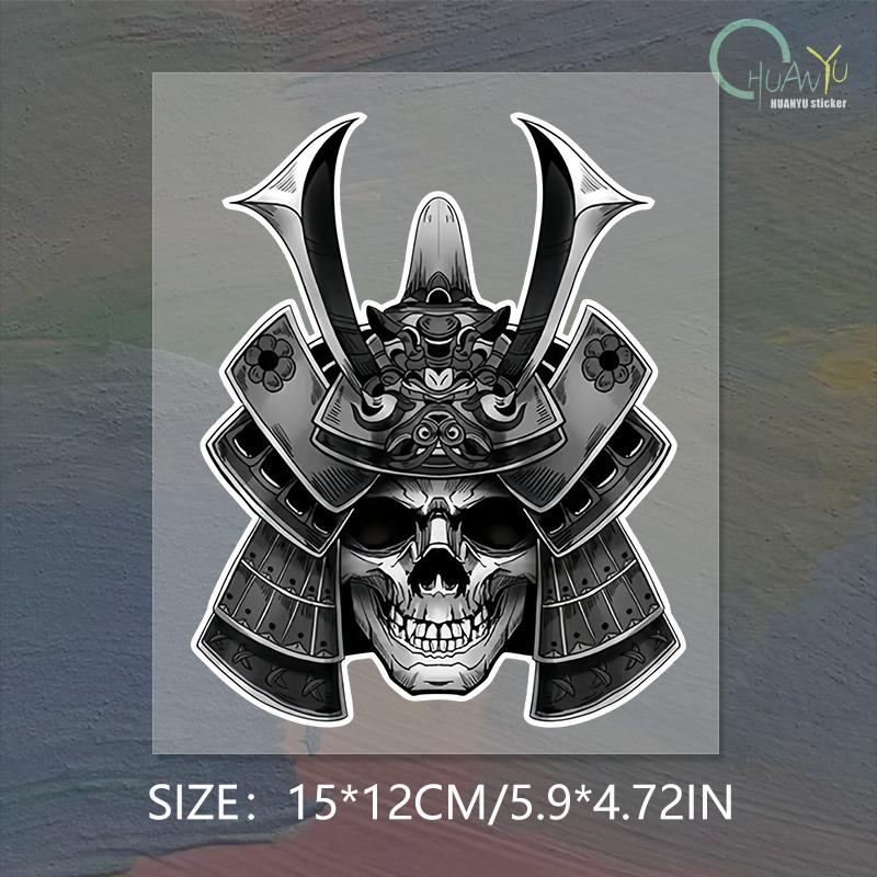 Japan Dämon Geist Samurai Autoaufkleber Totenkopf Prajna Auto Tankdeckel Hannya Aufkleber Vinyl Laptop Form A4 Q3 Auto Dekoration