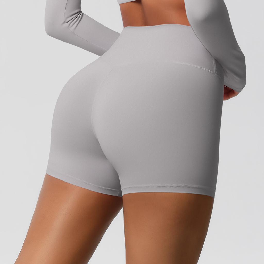 High Waisted Nude Yoga Shorts, Peach Hip Lifting And Abdominal Tightening Tight Pants, Quick Drying, Breathable Running And Fitness Shorts For Women