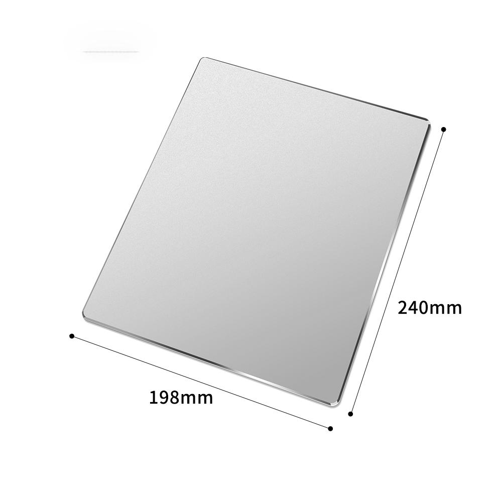 

Коврик для мыши из твердого серебристого металла и алюминия, гладкий, магический, ультратонкий, двухсторонний, быстрое и точное управление для Macbook, игровые и офисные аксессуары для MacBook 240mm*198mm серебряный