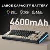 YUNZII AL71 Gaming Full Aluminum Mechanical NKRO Wireless RGB for Technical Standards Compliance Certified Crystal White 68% Keyboard, CNC, Hot-Swap,