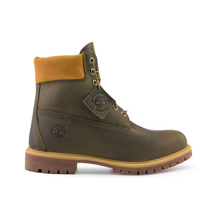 Timberland Leather Waterproof Shock Absorbing Comfortable Fashion Short Outdoor Boots Men Boots Olive A6291