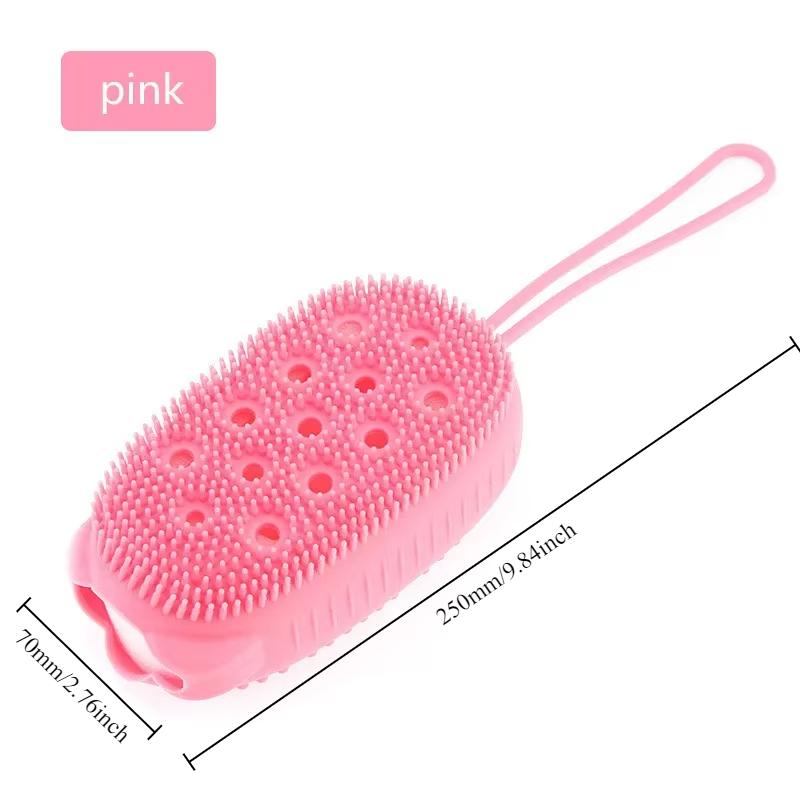 Silicone Body Scrub Shower Exfoliating Scrub Sponge Bubble Bath Brush Massager Skin Cleansing