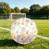 1pc Rainbow Heart Sparkle Theme Soccer Ball Football, Size 5, Lightweight PVC, Outdoor Training Soccer Ball,Gift j61432