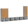 TV Wall Shelf Set Wall Mounted 6 Pcs Grey Sonoma
