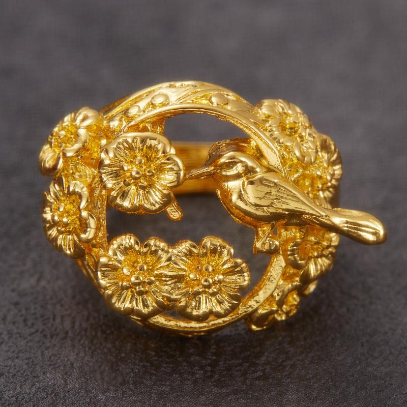 New Creative Carving Pattern Flower Bird Ring, Women s Fashion Trend Festival Party Accessories Jewelry 6