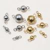 20pcs 4/5/6/8mm Double Loops Round Stainless Steel Bead Ball Charms Pendant Connector Earrings Necklace DIY Jewelry Accessories