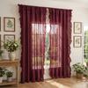 Finished Simple Wind Solid Color Curtain Curtain Dream Ruffle Leaf Edge Translucent Thin Window Screen