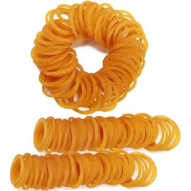 AMUU Rubber Bands Mini 1200pcs Yellow Small Rubber Band Mini Soft Elastic Bands for Braids Hair Diameter 16mm Rubber Bands for Office Supplies School