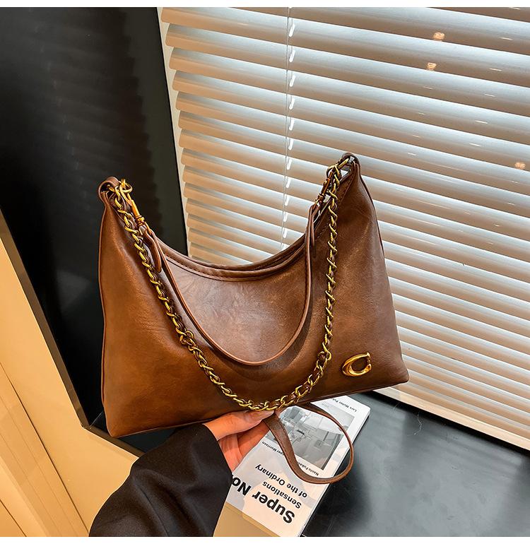 Premium chain small bag women's 2025 new retro niche design stray bag commuter shoulder messenger bag tide