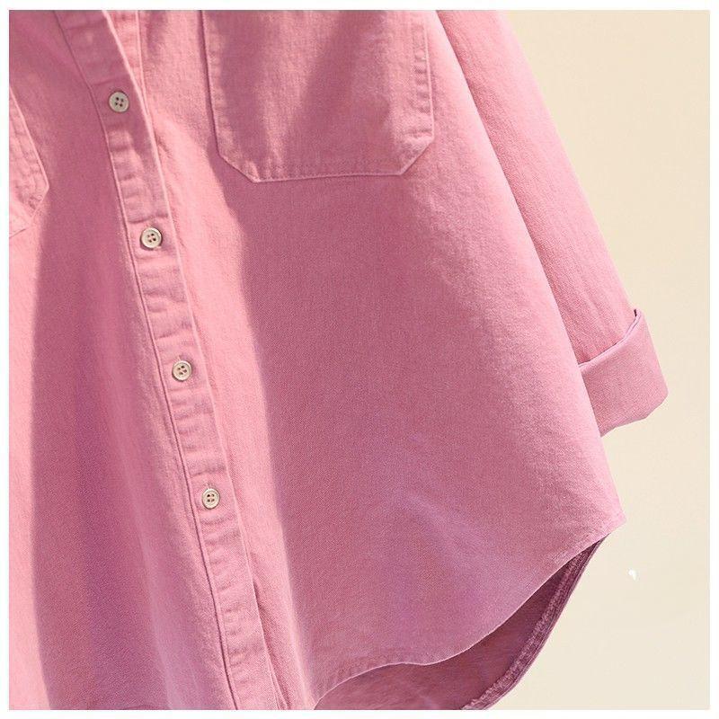 Stilvolles und bequemes Baumwoll-Frühlingshemd für Damen, koreanischer Modetrend