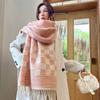 New Simple Imitation Cashmere Scarf for Women Gentle and Comfortable Korean Style Scarf  Small Fragrance Warm and Long Beard Shawl