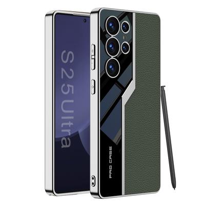 Thin TPU Soft Supercar Footage S25Ultra S24Ultra Case For Samsung Galaxy S23 S24 S25 Ultra 5G Plating Leather Protection Cover