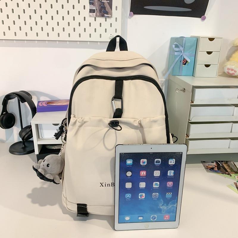 School bag female college student Korean version niche high-value durable backpack women's light and simple large capacity backpack new style